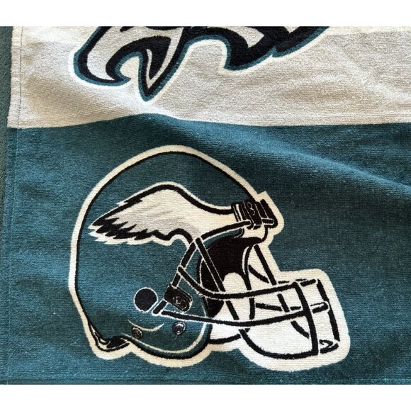 Vintage 90s Philadelphia Eagles Beach Towel 58” x 28” NFL Football McArthur - Picture 9 of 11